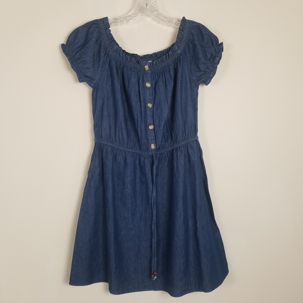 Speed Limit MPH Chambray Cotton Dress Medium